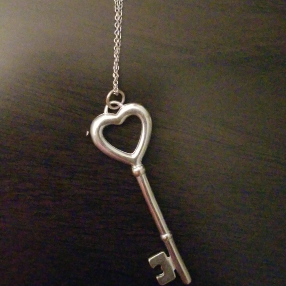 Heart shaped key necklace